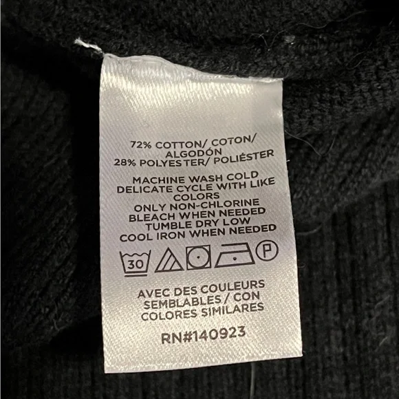 LOFT Classic Black Crew Neck Tunic Sweater Small NWT - Picture 9 of 10